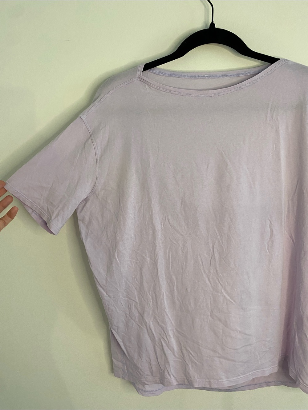 Lululemon Back In Action Short Sleeve Lavender Dew Relaxed Fit Oversized Medium - Picture 8 of 9